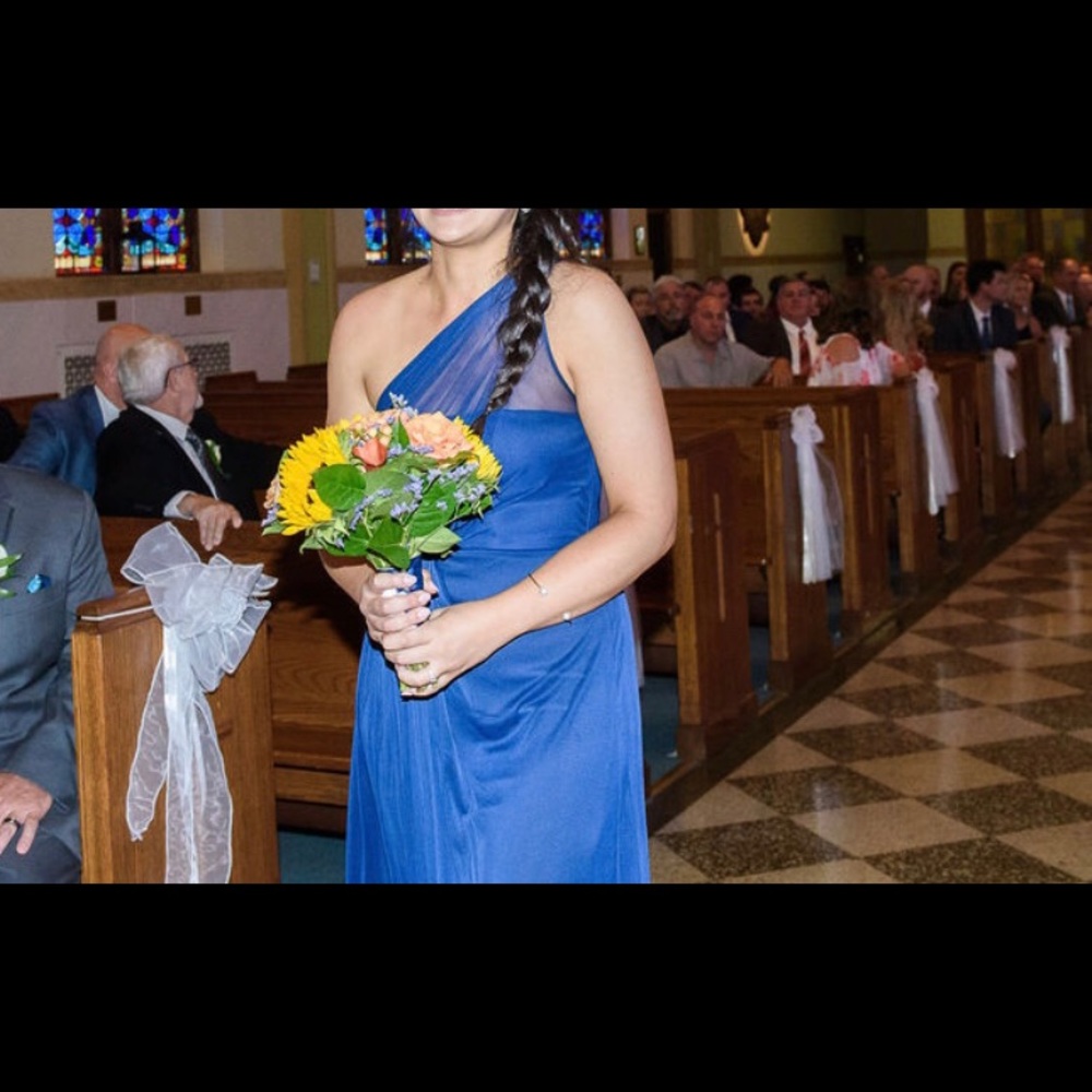 David’s Bridal Long Bridesmaid Dress